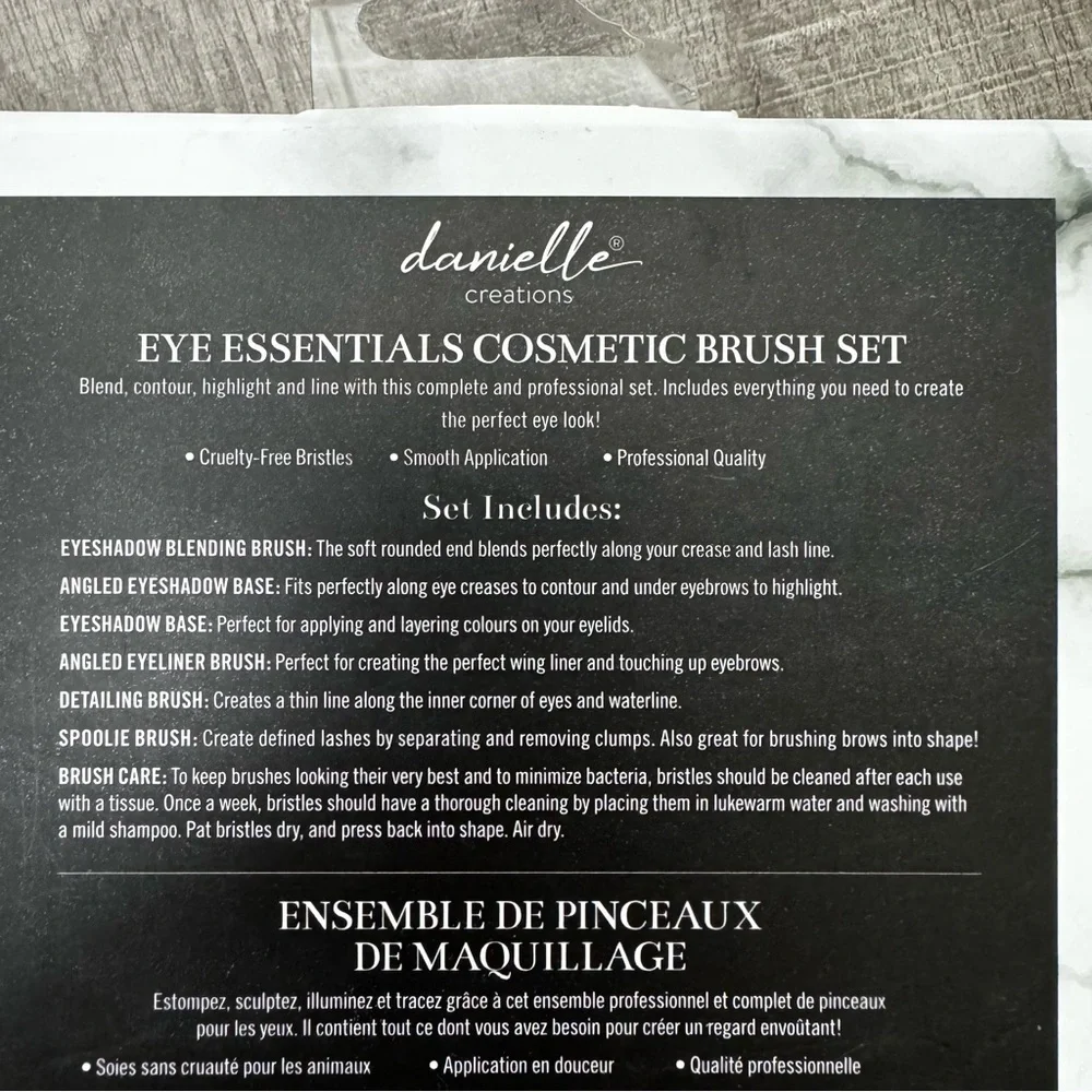 Danielle Creations Eye Essentials Brush Set of 6 NIB